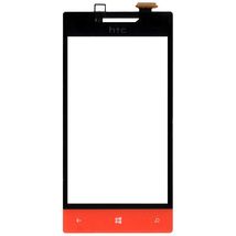 Тачскрин (Сенсорное стекло) для смартфона HTC Windows Phone 8S (A620e) черное с красным