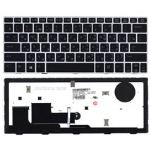 Клавиатура для ноутбука HP EliteBook Revolve (810 G1) с подсветкой (Light), с указателем (Point Stick), Black, (Silver Frame) RU