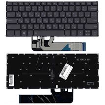 Клавиатура для ноутбука Lenovo Yoga (C740-14) Black с подсветкой (Light) (No Frame) RU