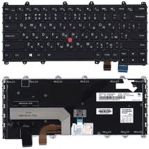 Клавиатура для ноутбука Lenovo Thinkpad X380 Black с подсветкой (Light) (Black Frame) RU