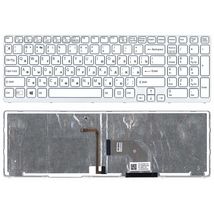 Клавиатура для ноутбука Sony Vaio (SVE17) White, с подсветкой (Light), (White Frame) RU