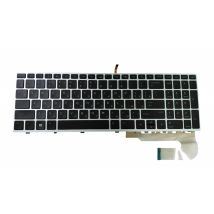 Клавиатура для ноутбука HP EliteBook 850 G5 с подсветкой (Light), Black, (Grey Frame) RU