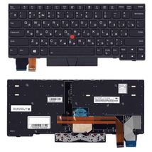 Клавиатура для ноутбука Lenovo ThinkPad X390 с подсветкой (Light), Black, (No Frame), RU