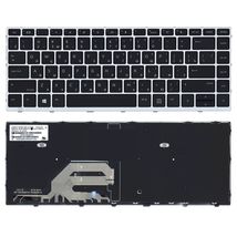 Клавиатура для ноутбука HP ProBook (640 G4), Black, (Grey Frame) RU