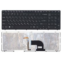 Клавиатура для ноутбука Sony Vaio (SVE15) с подсветкой (Light), Black, (Black Frame) RU