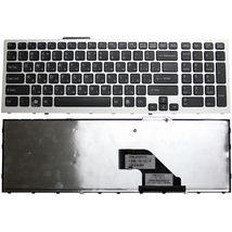 Клавиатура для ноутбука Sony Vaio (VPC-F11, VPC-F12, VPC-F13) Black, (Silver Frame) RU