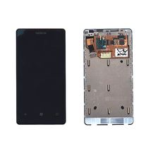 Матрица с тачскрином (модуль) для Nokia Lumia 800 (с рамкой) черный
