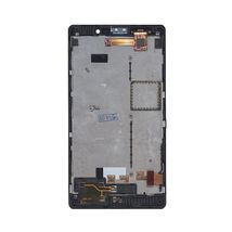 Матрица с тачскрином (модуль) для Nokia Lumia 820 черный с рамкой