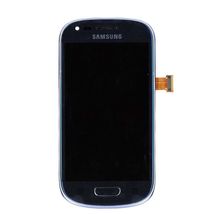 Матрица с тачскрином (модуль) для Samsung Galaxy S3 mini GT-I8190 синий с рамкой