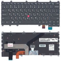Клавиатура для ноутбука Lenovo ThinkPad (Yoga 260, 460) с указателем (Point Stick), с подсветкой (Light) Black RU