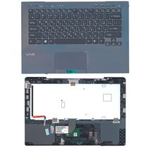 Клавиатура для ноутбука Sony Vaio (VPC-SB) Black, (Black TopCase), RU (for fingerprint reader)