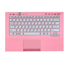 Клавиатура для ноутбука Sony Vaio (VPC-SB) Silver, с подсветкой (Light), (Pink TopCase), RU
