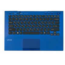 Клавиатура для ноутбука Sony Vaio (VPC-SB) Black, (Blue TopCase), RU (for fingerprint reader)